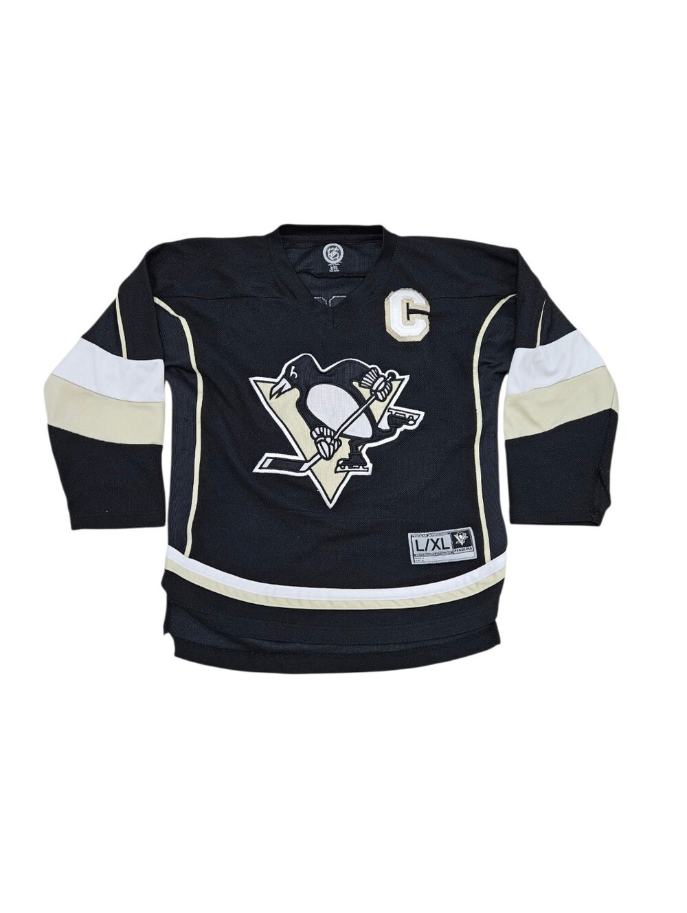Sidney Crosby Pittsburgh Penguins Youth L XL NHL Hockey Jersey Black